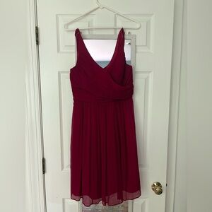 J. Crew Berry/Red Wine Chiffon Bridesmaid Dress Size 6